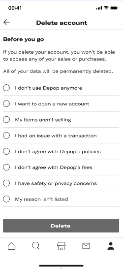 How can I delete my Depop account? – Depop help GB