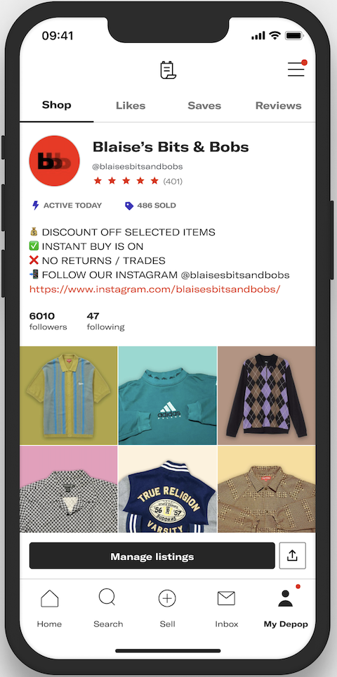 A new home for selling on Depop – Depop help GB